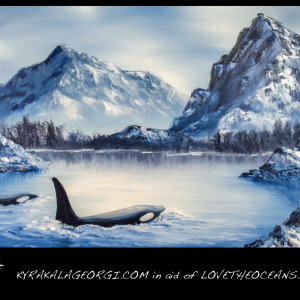 Orca Cold Water Scene Poster